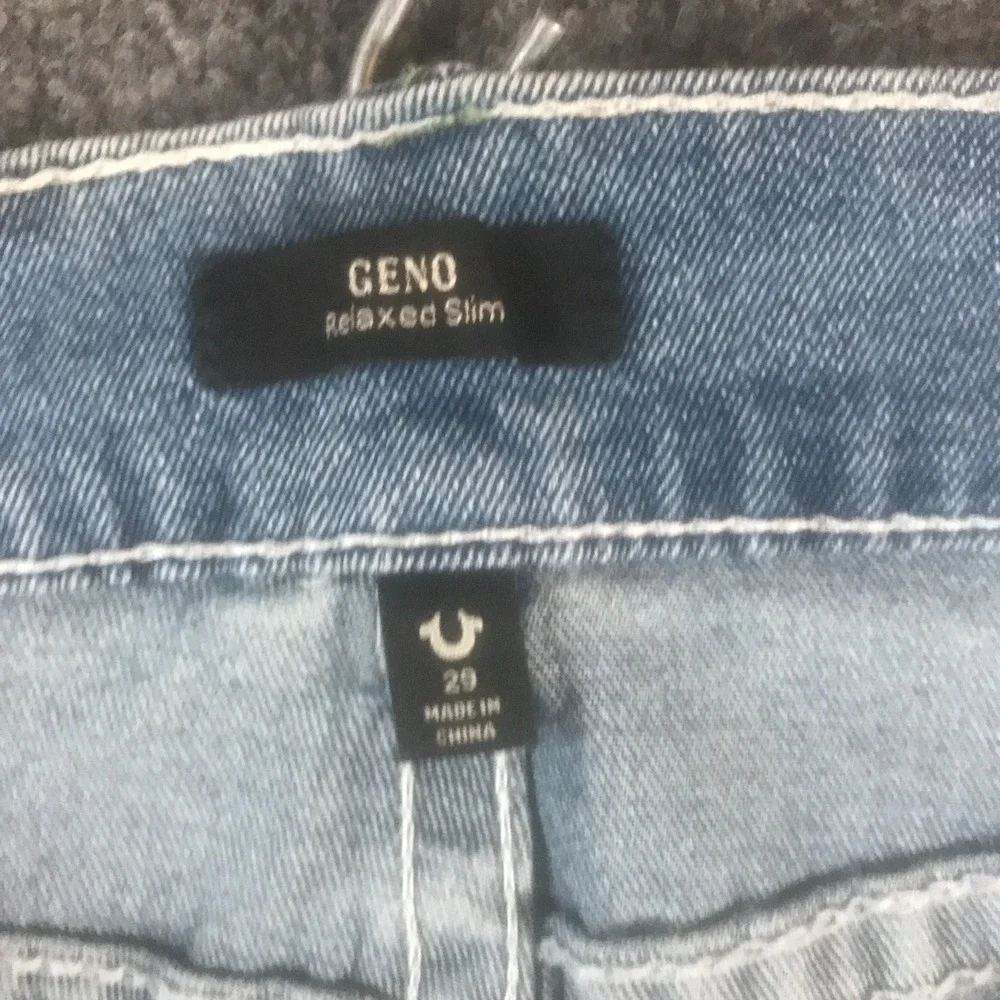 True Religion Geno Relaxed Slim Jeans Mens 29 (Fits 32x31.5) Blue Denim Cotton